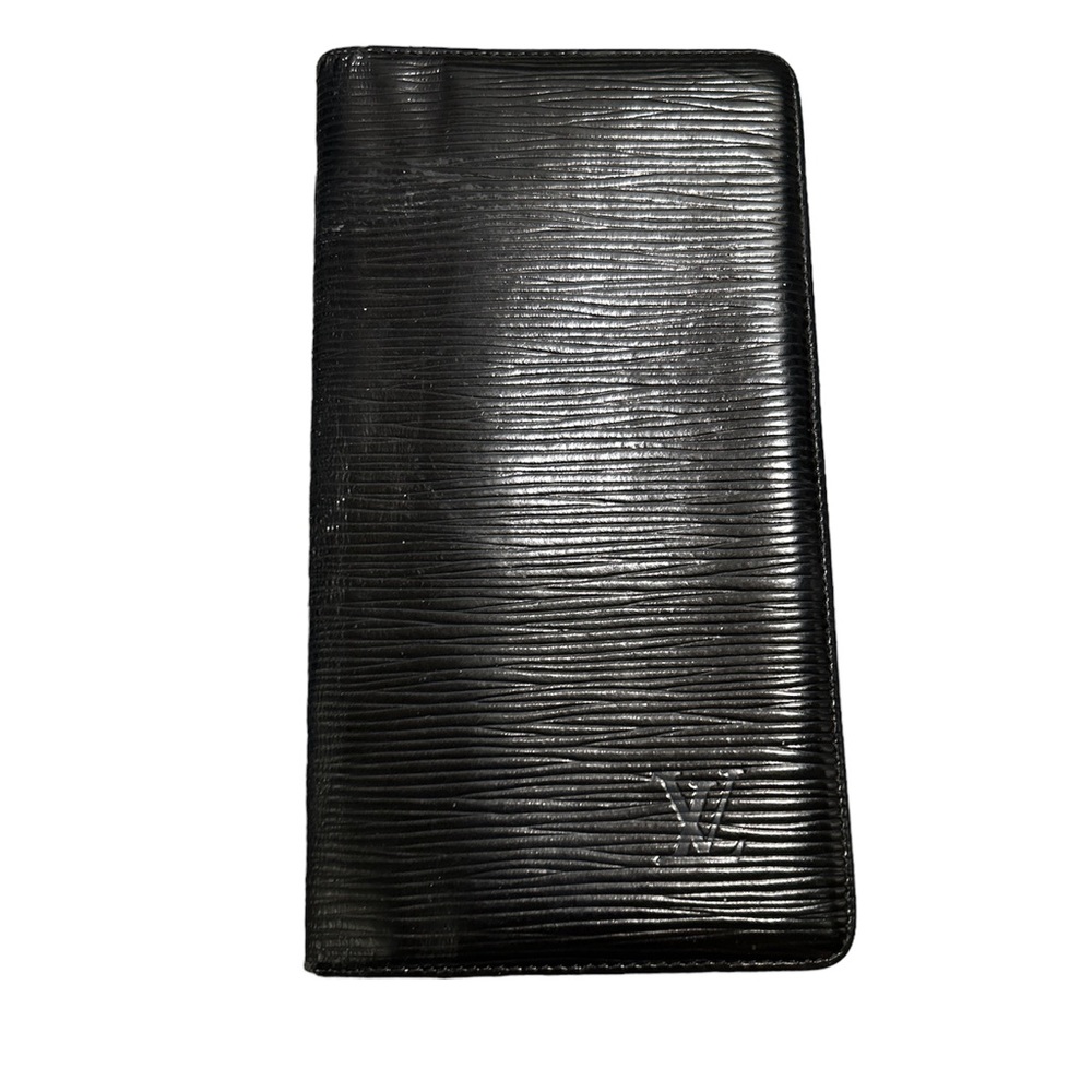 Louis Vuitton Black Epi Long Wallet